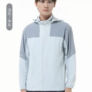 時尚併色冰絲防曬外套 涼感